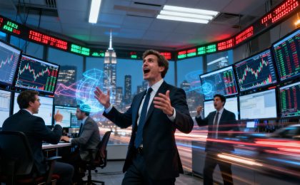 Institutional traders analyzing US30 and US100 market data.